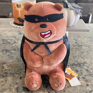 We Bare Bears Brown Grizz Halloween Plush Bear, Cartoon Network Stuffed Animal